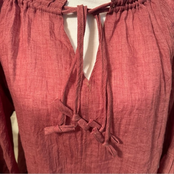 P.S. Love Smocked Cuff Poet Shirt.
NEW. Size Small. Rust/Burgundy Color - Picture 9 of 9